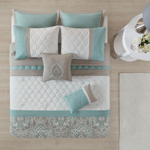 Queen 8 Piece Comforter Set clcha