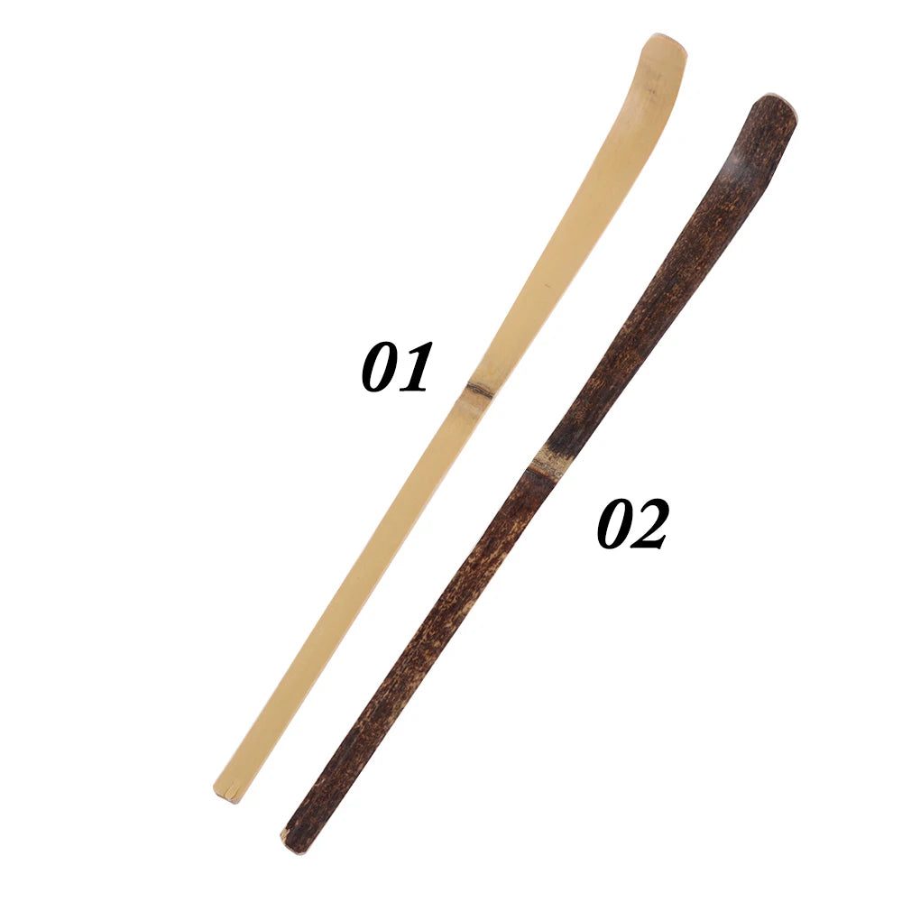 Wood Cooking Utensil Tea Leaf Matcha Sticks Teaware Spice Gadget Spoon Teaware Black Bamboo Kitchen Tool 180*10*10mm