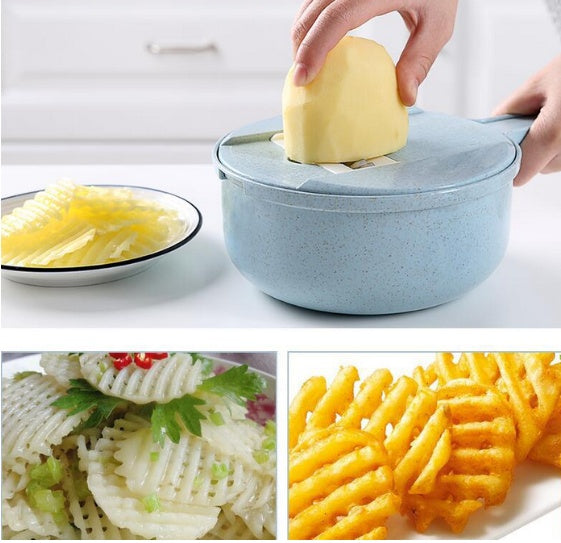 8 In 1 Mandoline Slicer Vegetable Slicer Potato Peeler Carrot Onion Grater With Strainer Vegetable Cutter Kitchen Accessories  de cocina