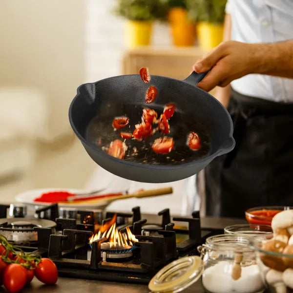3Pcs Pre-Seasoned Cast Iron Skillet Set 6/8/10in Non-Stick Oven Safe Cookware Heat-Resistant Frying Pan sartenes
