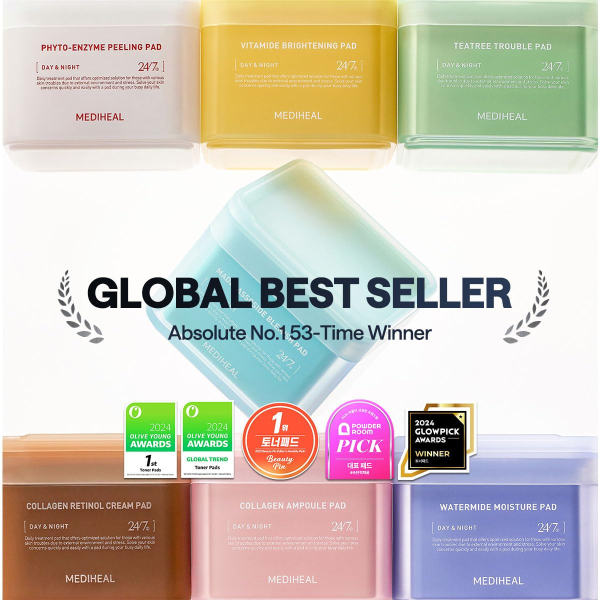 Madecassoside Toner Pads - with Centella Asiatica to Treat Blemishes and Improve Even Skin Tone - Vegan Gauze Fabric