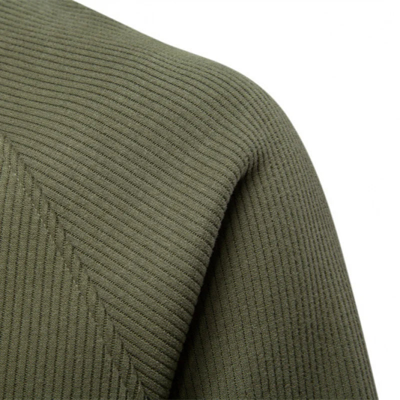2025New Autumn and Winter Half-Zip Sweatshirt Stand Collar Trendy Versatile Fleece-Lined Men's Sweatshirt Top