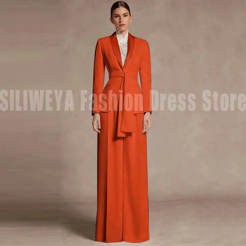 Fashion Office Lady Blazer Pants Female Suit Formal White Jacket Trouser Business Work Wear 2 Piece Set Conjuntos De Mujer