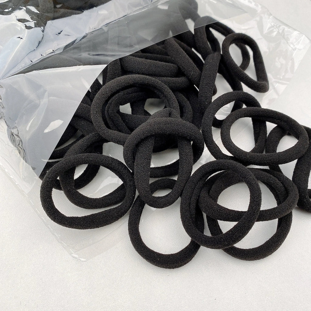 50/100 black hair clips, suitable for girls. | High-elasticity hair bands, hair tie holders, ponytail fasteners, and accessories