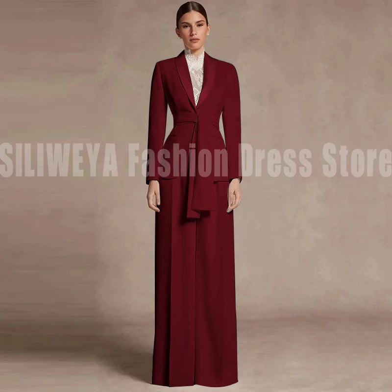 Fashion Office Lady Blazer Pants Female Suit Formal White Jacket Trouser Business Work Wear 2 Piece Set Conjuntos De Mujer