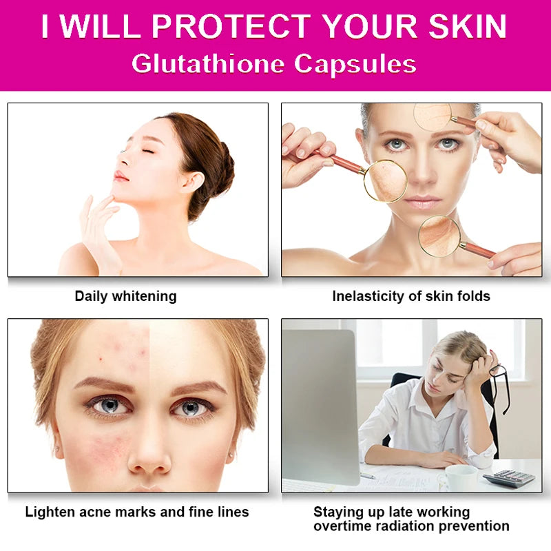 Glutathione Collagen Supplement - Maintain Youthful Vitality - Support Skin Health, Antioxidant Supplement, Non-GMO 