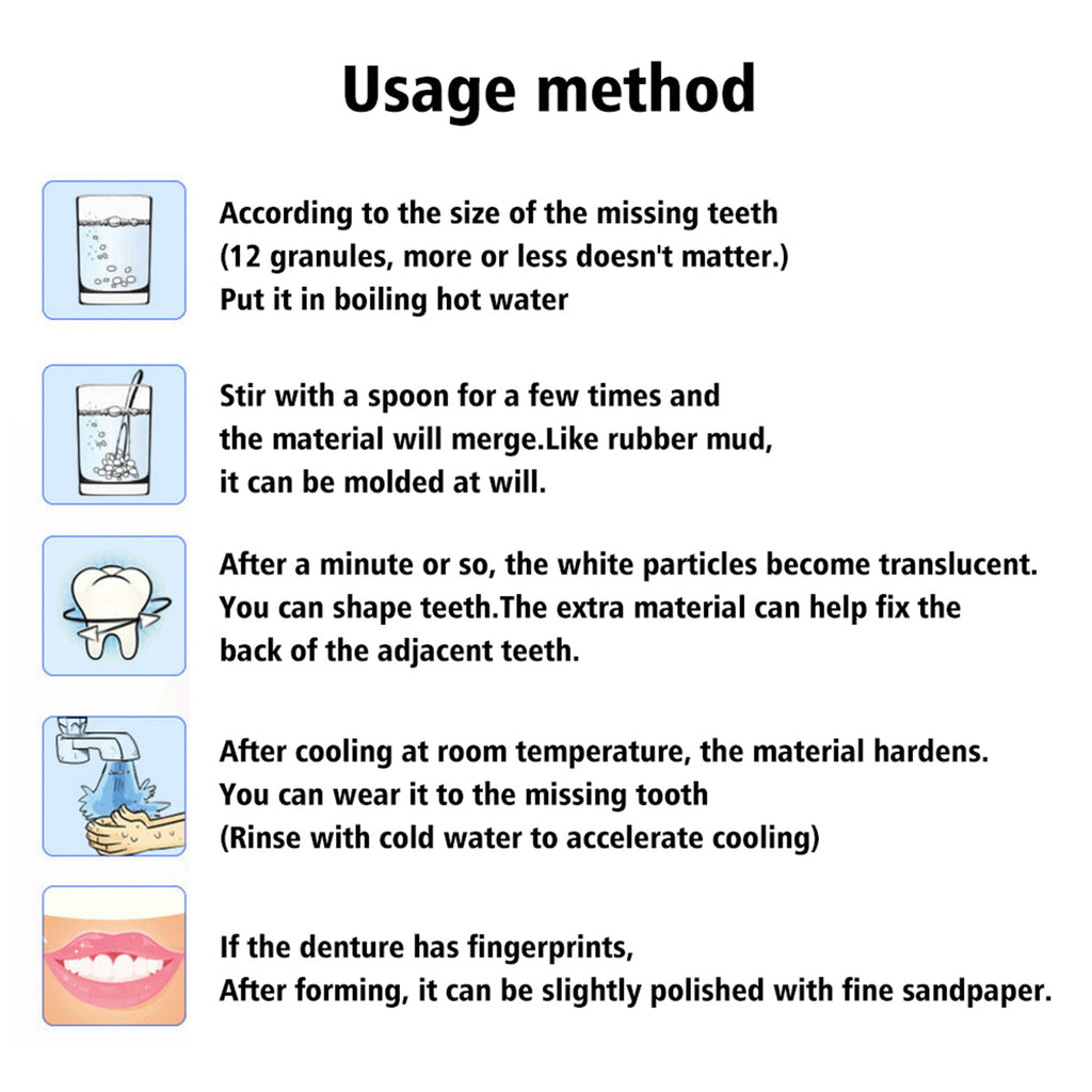 EELHOE Moldable Dental Putty 30ml Box Movie Makeup Dentures, Temporary Tooth Filling Putty For Fixing Cavities And Gaps