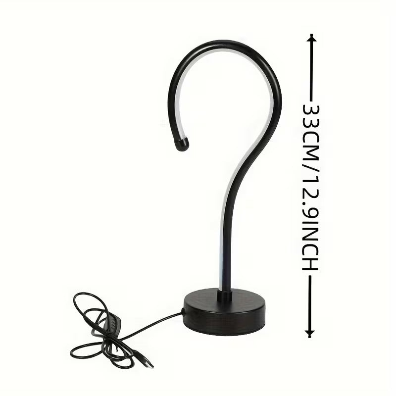 2PC Creative Question Mark Shape Table Lamp, USB Three-color Dimming Desktop Decoration Table Lamp lámparas  Para mesa de noche