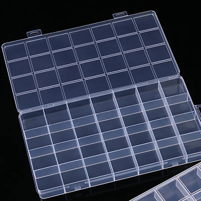 Plastic Storage Box 28 Grid With Slot Beaded Anti-string Grid Jewelry Classification Parts Division Box Jewelry Box Organizer 