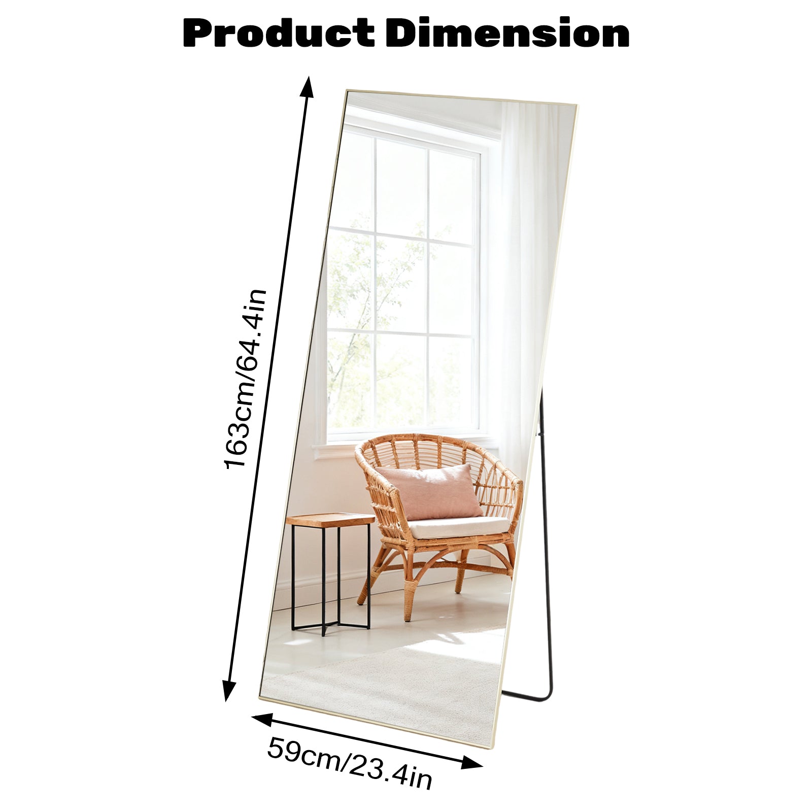 Rectangle Full Length Mirror, Full Body Standing Mirror Floor Mirrors
