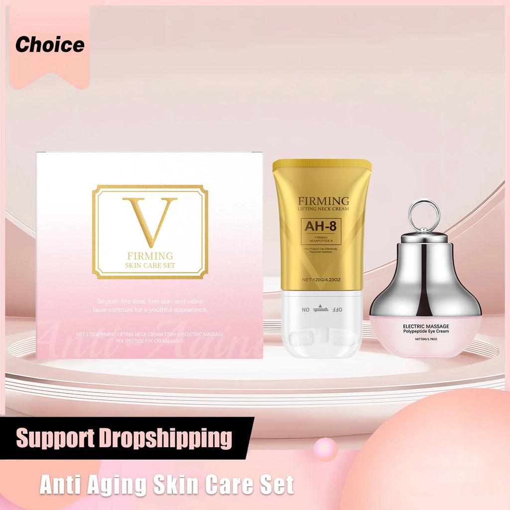 Anti Aging Skin Care Collagen Electric Massage Eye Cream for Dark Circle Ah-8 Firming Neck Cream Moisturizing Tightening Lotion 