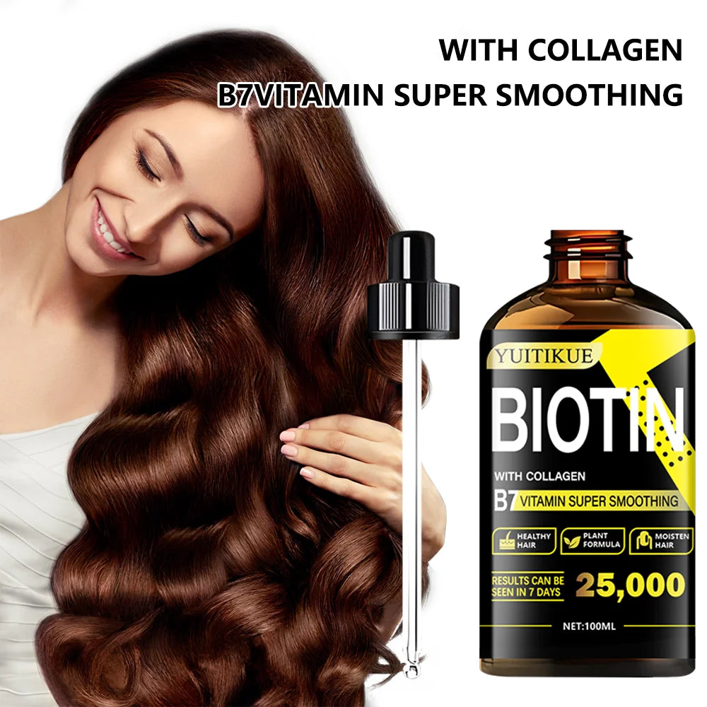 Biotin Collagen Care Oil 100ml - Rich in Vitamin B7, healthy plant-based formula, fast absorption, for super smooth hair