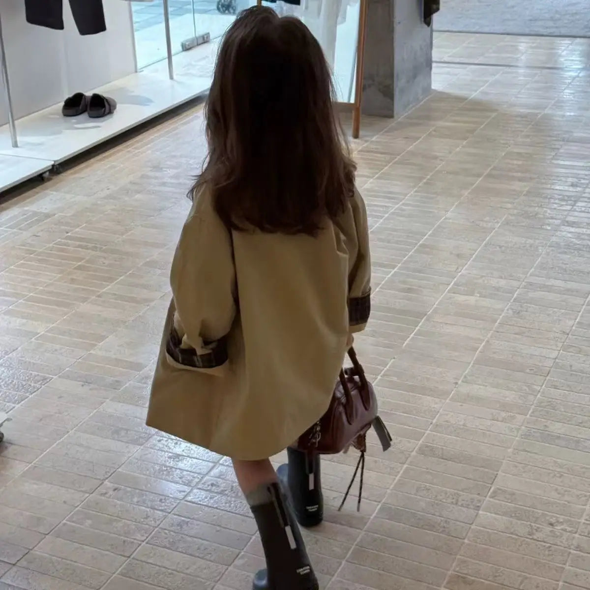 Spring and Autumn Girls Trench Coat 2025 New Fashionable Children's Baby Western Jacket Leisure Windproof Coat Korean Version