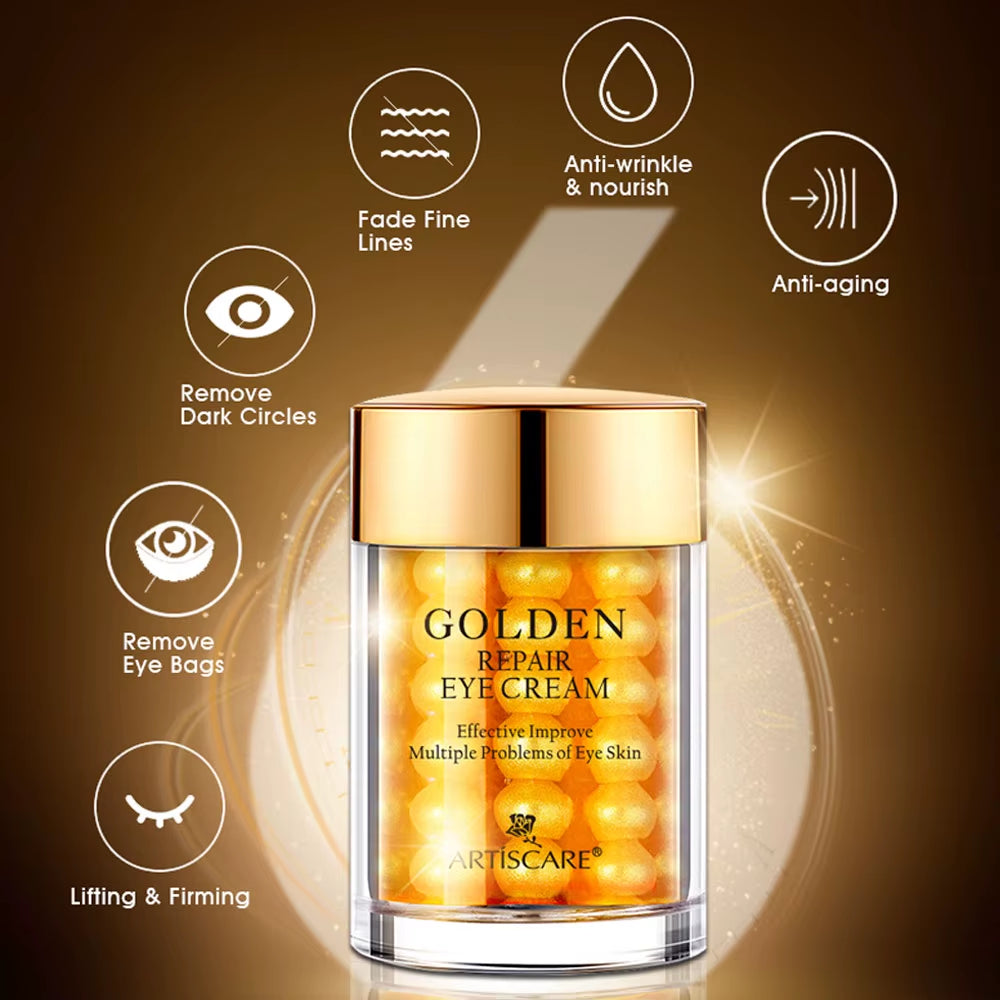 24K Gold Skincare SET Face Cream Moisturizing Serum Dark Circles Essence Korean Skin Care Products 