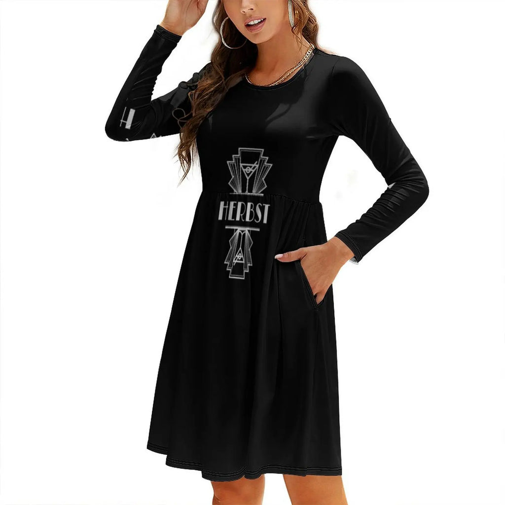 Herbst Surname Art Deco Design Sweetheart Neckline Dress Elegant Summer Party Dress For Women Herbst Art Art Illustration Art