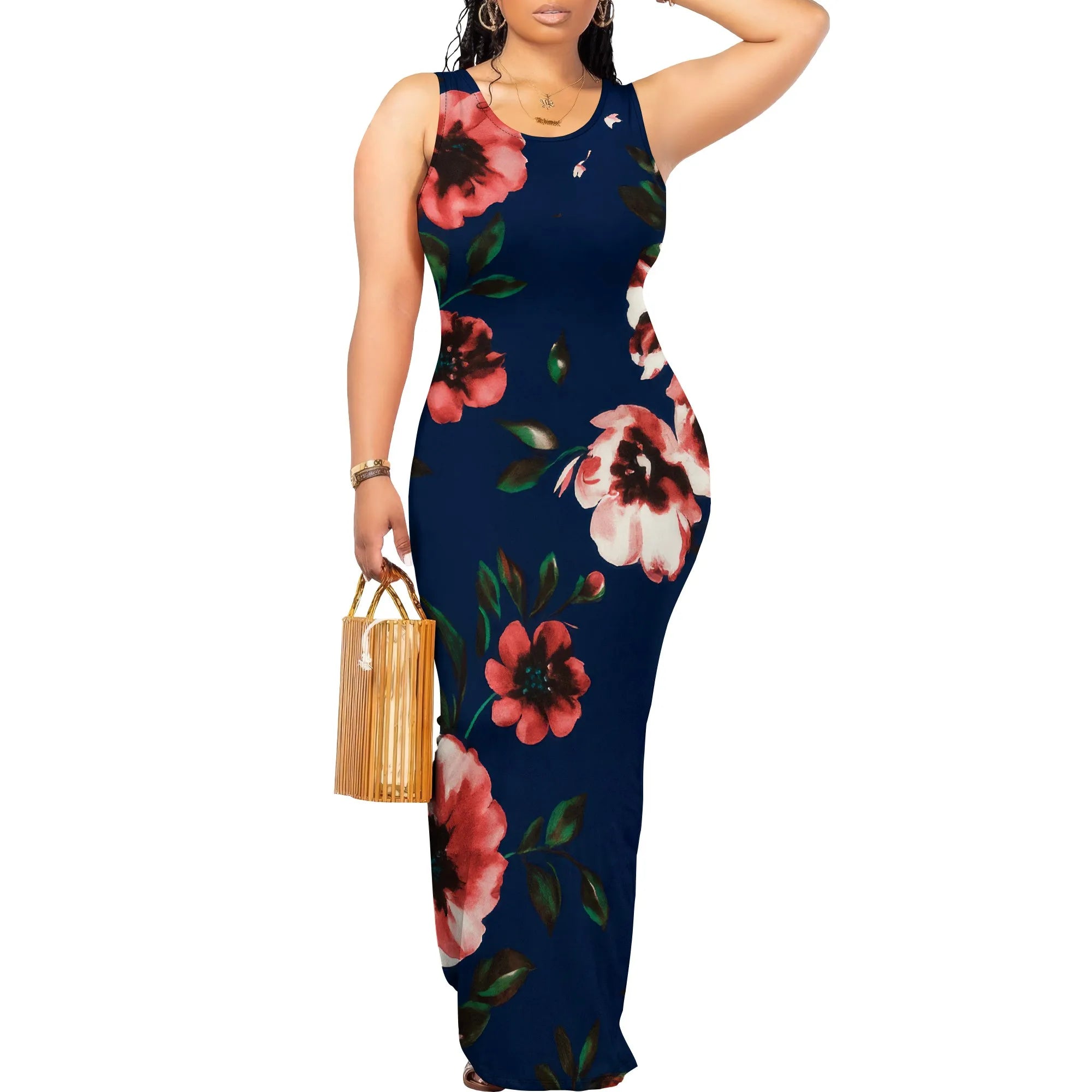 Women Summer Long Dress Casual Slip Sexy Slim Sleeveless Bodycon Maxi Dresses for Women 2025