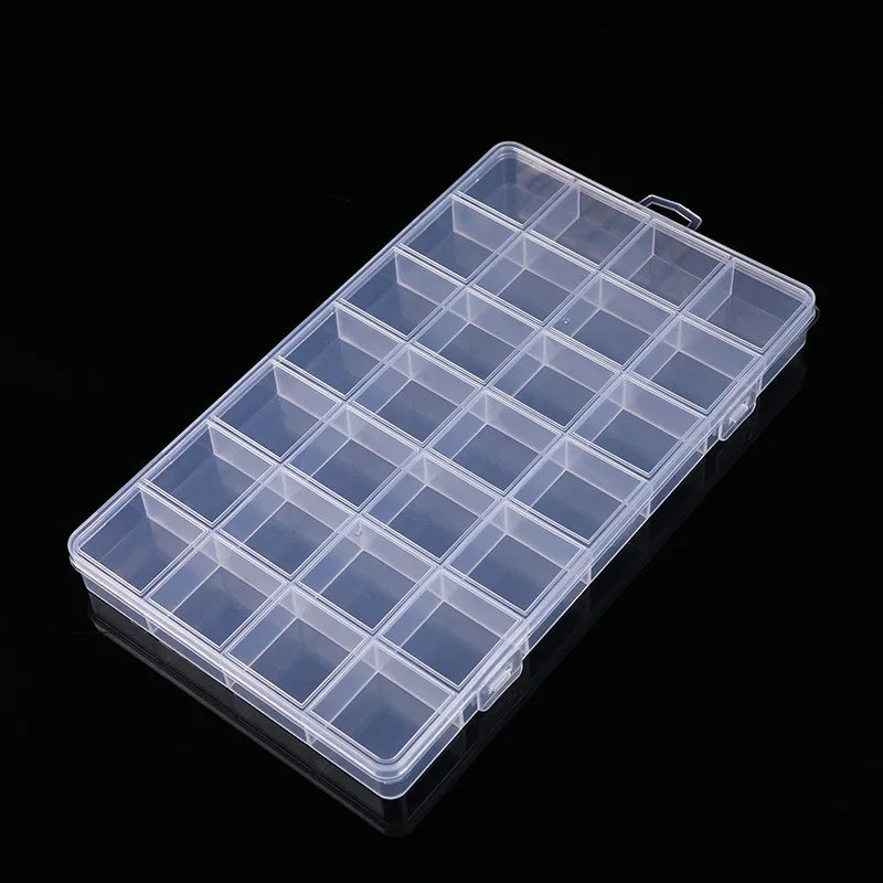 Plastic Storage Box 28 Grid With Slot Beaded Anti-string Grid Jewelry Classification Parts Division Box Jewelry Box Organizer 