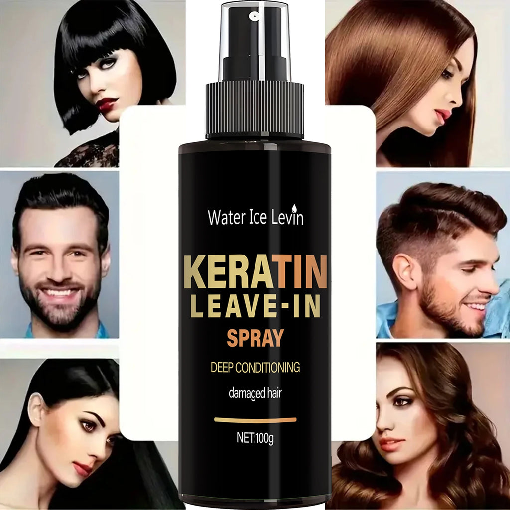Hair Repair Growth Leave In Spray 1+1 Pack 100g Collagen Biotin Keratin Vitamin C Damaged Hair Moisturizing Spray Cheap