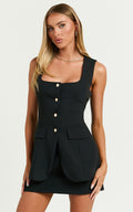 Square-neck Sleeveless Vest And Slim-fit Sexy Fashion Hip-hugging Skirt Two-piece Set