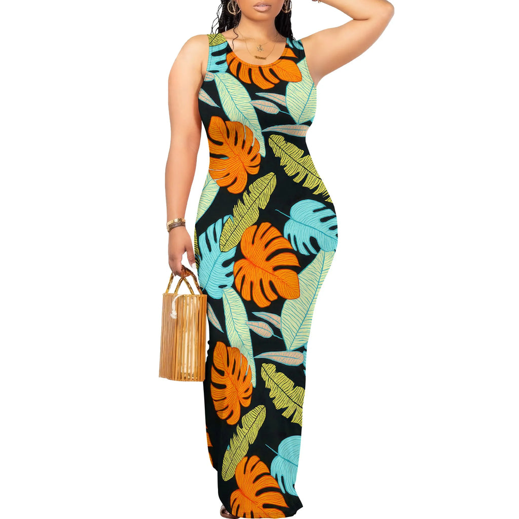 Women Summer Long Dress Casual Slip Sexy Slim Sleeveless Bodycon Maxi Dresses for Women 2025