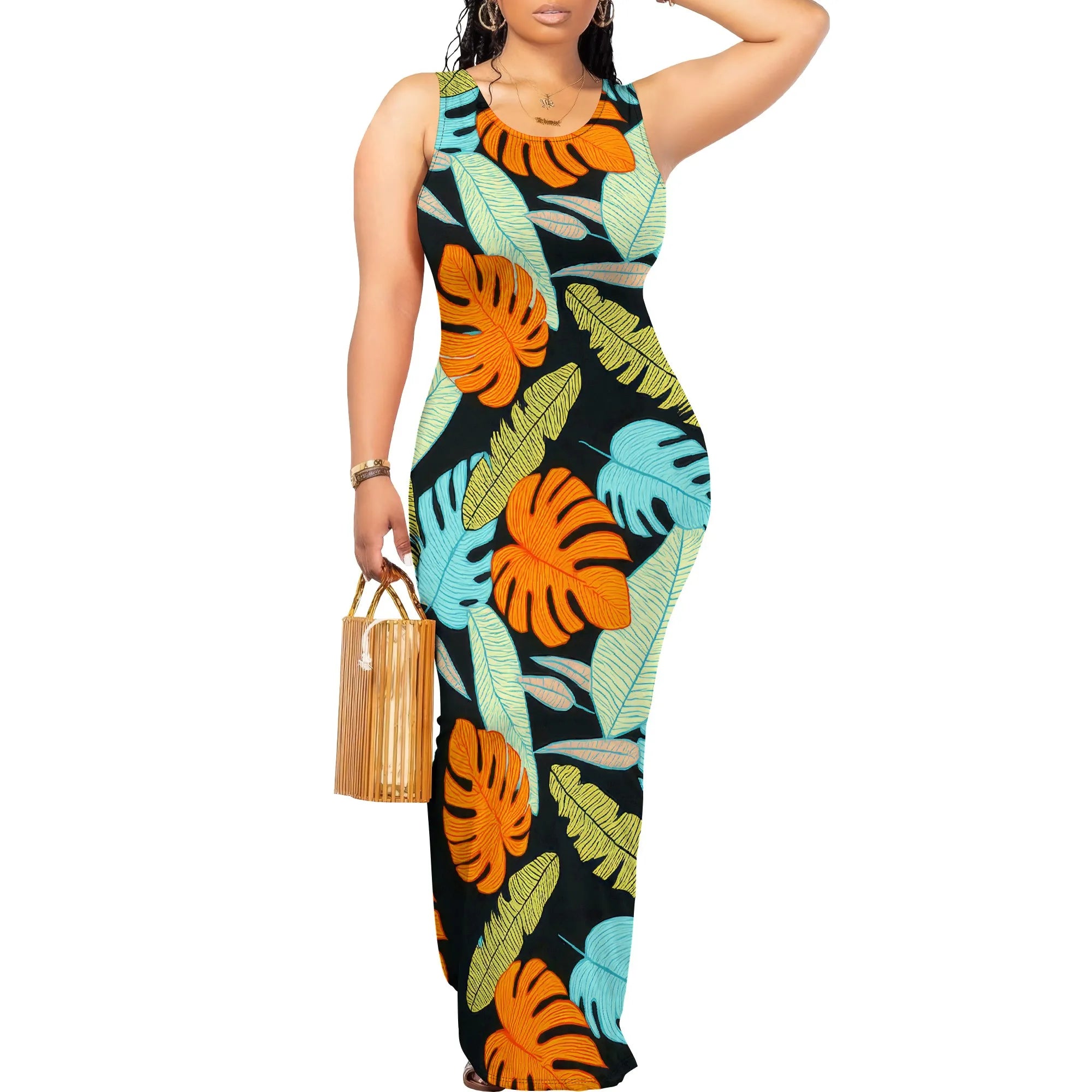 Women Summer Long Dress Casual Slip Sexy Slim Sleeveless Bodycon Maxi Dresses for Women 2025