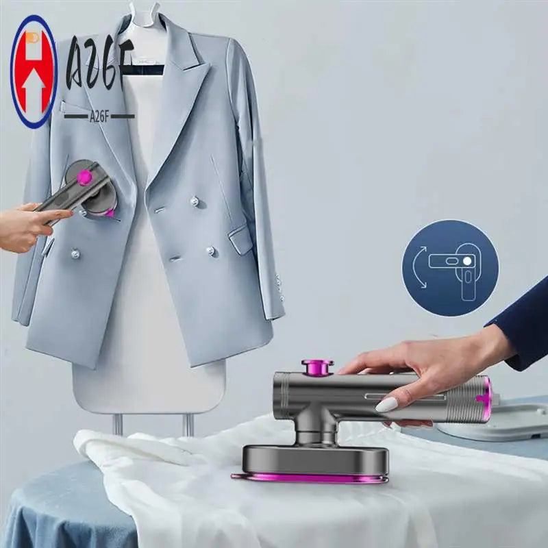 A26F-1 PCS Portable Steamer For Clothes Ironing&Steaming 2 In 1 Fabric Wrinkle Travel Iron EU Plug A 