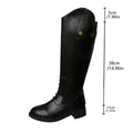 Comemore Autumn New Knee High Boots for Women Autumn and Winter New Solid Leather Platform Shoes High Heels Long Women Botas