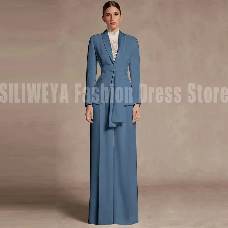 Fashion Office Lady Blazer Pants Female Suit Formal White Jacket Trouser Business Work Wear 2 Piece Set Conjuntos De Mujer