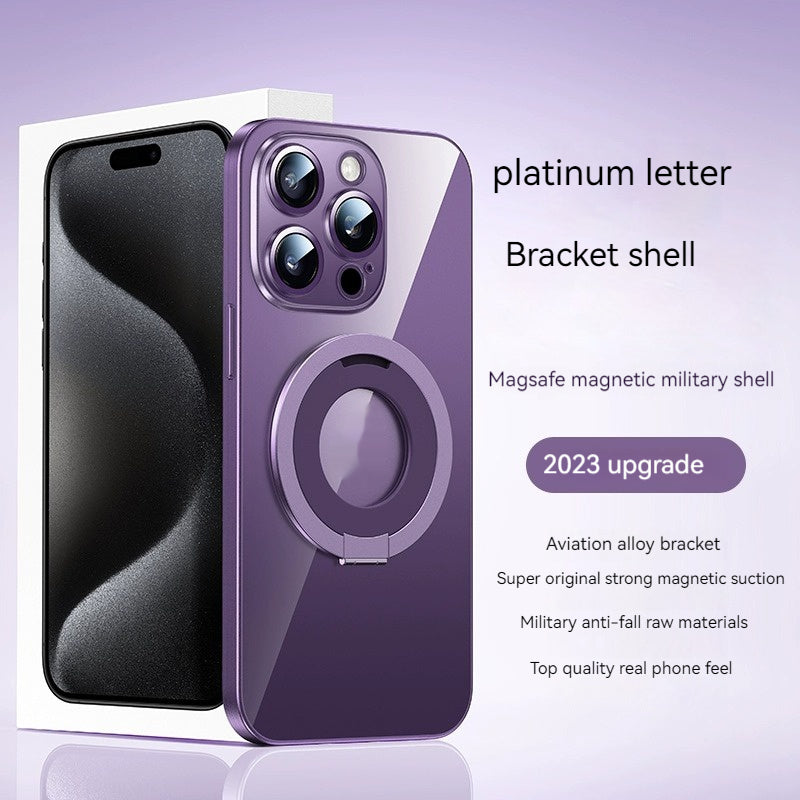 Creative Phone Case Pivot Protective Cover Advanced Magnetic Transparent Silicone Drop-resistant