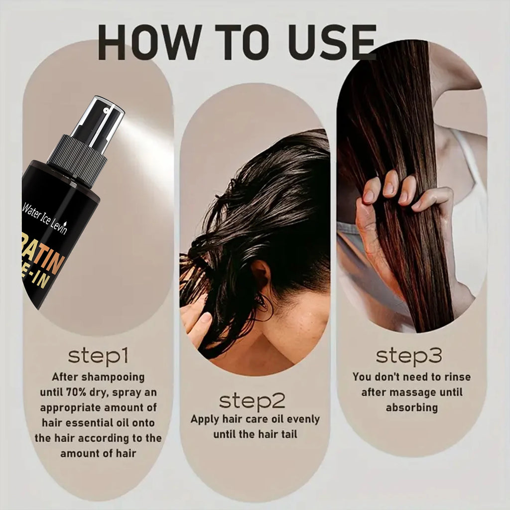 Hair Repair Growth Leave In Spray 1+1 Pack 100g Collagen Biotin Keratin Vitamin C Damaged Hair Moisturizing Spray Cheap