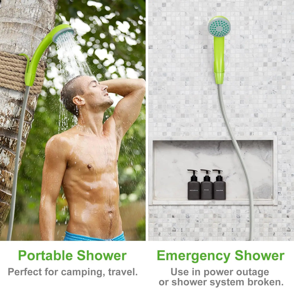 Portable Rechargeable Camp Shower Pump with USB Battery, Ideal for Outdoor Travel and Hiking