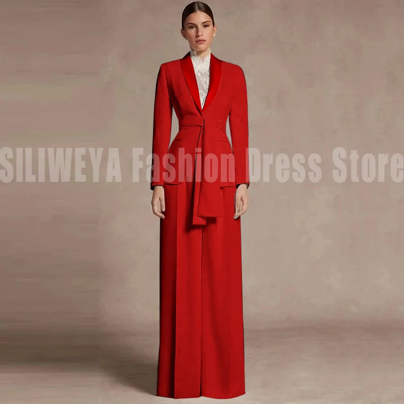 Fashion Office Lady Blazer Pants Female Suit Formal White Jacket Trouser Business Work Wear 2 Piece Set Conjuntos De Mujer