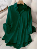 Plus Size Women Shirts 2025 Summer Loose Casual Fashion Tops Elegant Korean Style Solid Sweet Cute Blouses Single-breasted Lapel