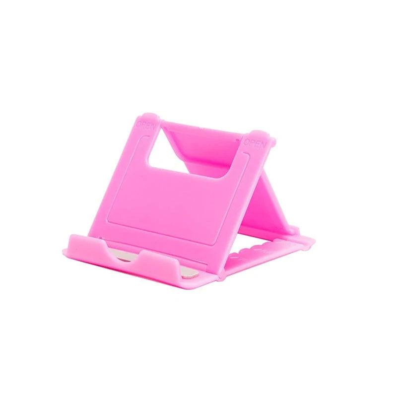 Mini Adjustable Creative Portable Universal Folding Plastic Phone Holder Tablet Computer Stand For ipad iPhone Samsung Xiaomi