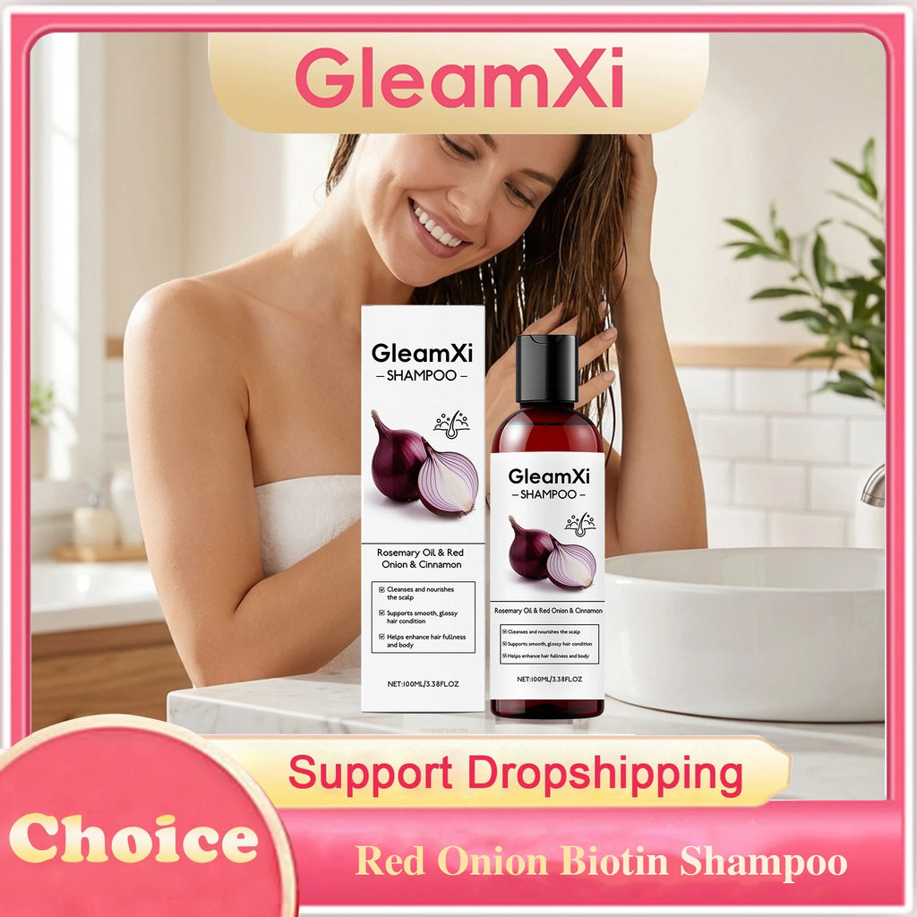 Red Onion Biotin Shampoo Gentle Cleansing Oil Control Thickening Smoothing Moisturizing Anti Hair Loss Volumizing Hair Shampoo