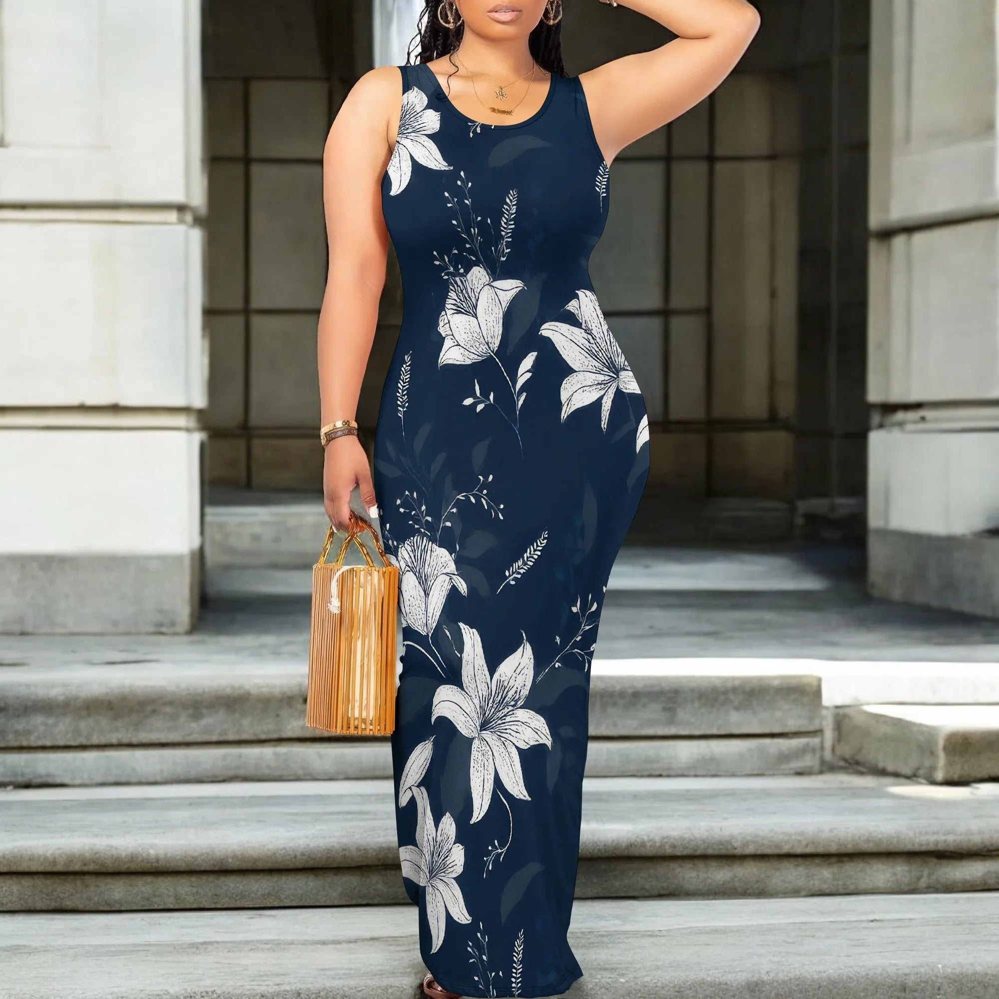Women Summer Long Dress Casual Slip Sexy Slim Sleeveless Bodycon Maxi Dresses for Women 2025