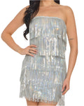 Black Sequin Tube Dress