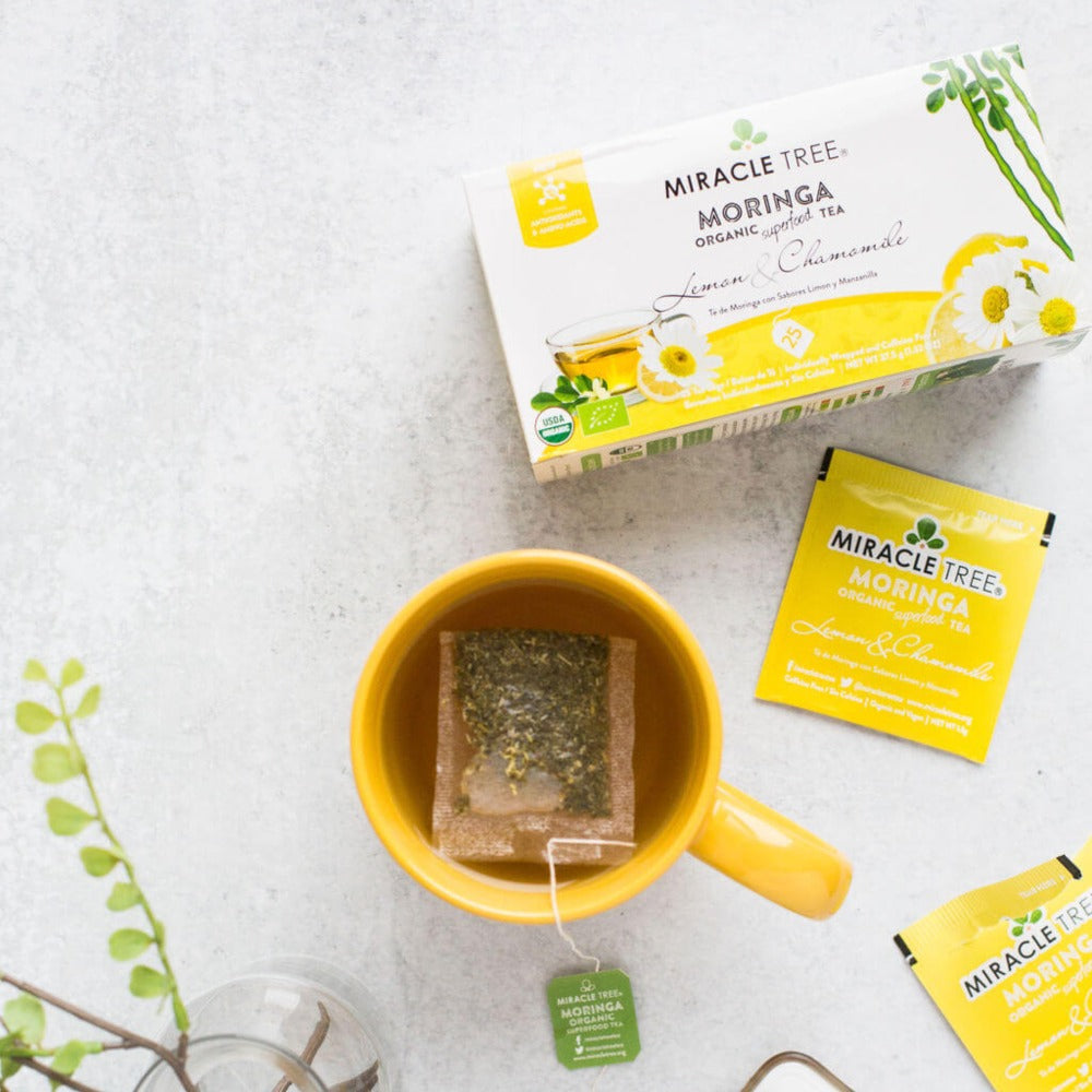 Organic Moringa Tea, Lemon & Chamomile