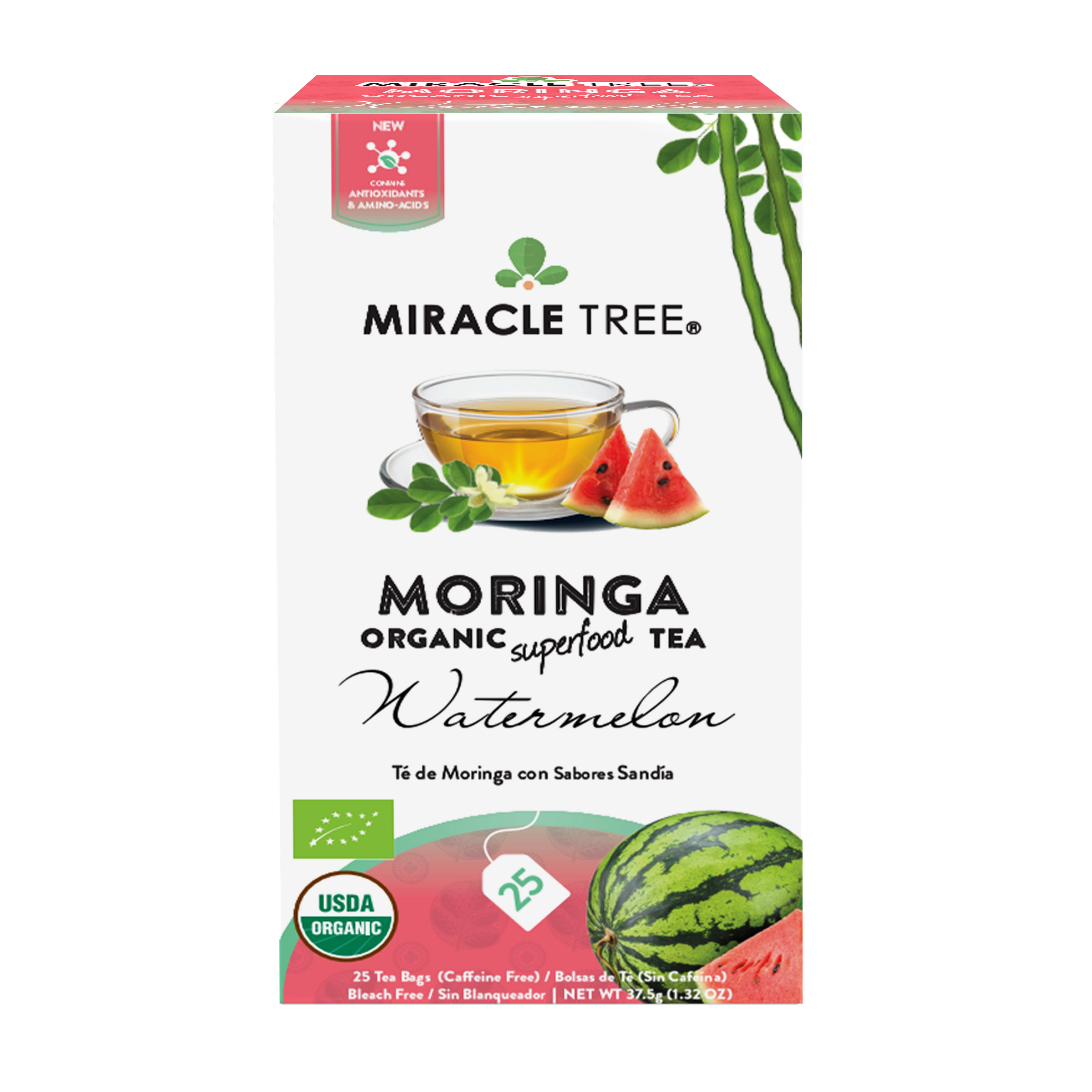 Organic Moringa Tea, Watermelon