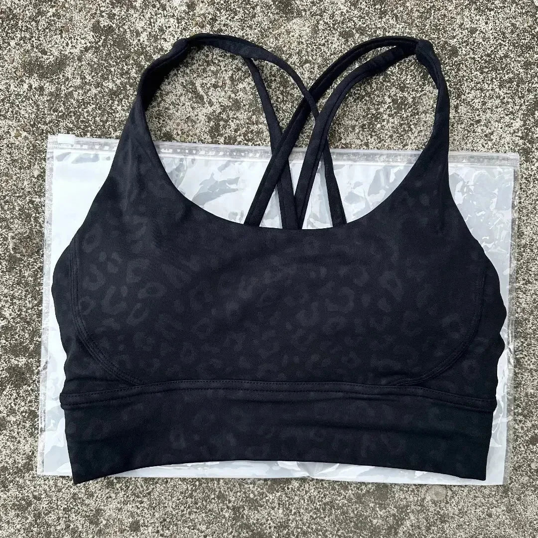 Solid Color Women Cross Fitness sport Bra soft high strength Tight Top Comprehensive Training Gym Yoga Underwear With Chest Pad