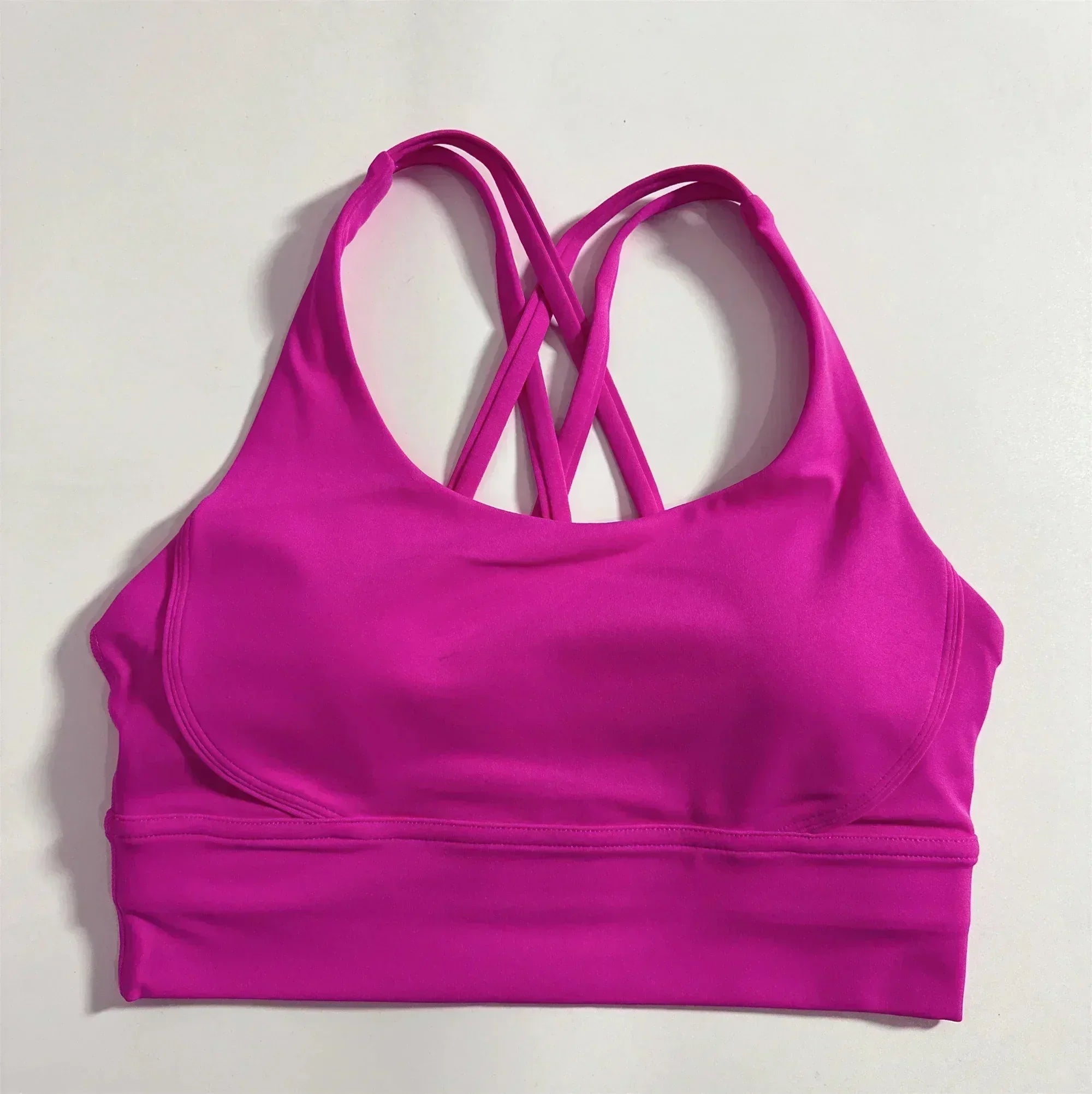 Solid Color Women Cross Fitness sport Bra soft high strength Tight Top Comprehensive Training Gym Yoga Underwear With Chest Pad