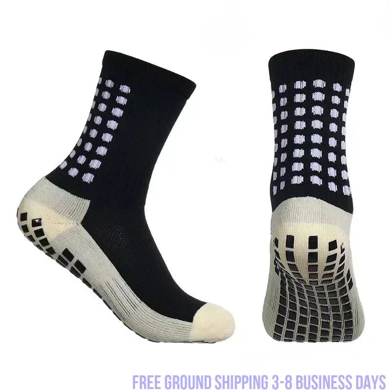 Grip Sports Socks Set of 5 Anti-Slip for Football, Soccer & Cycling Ship from USA