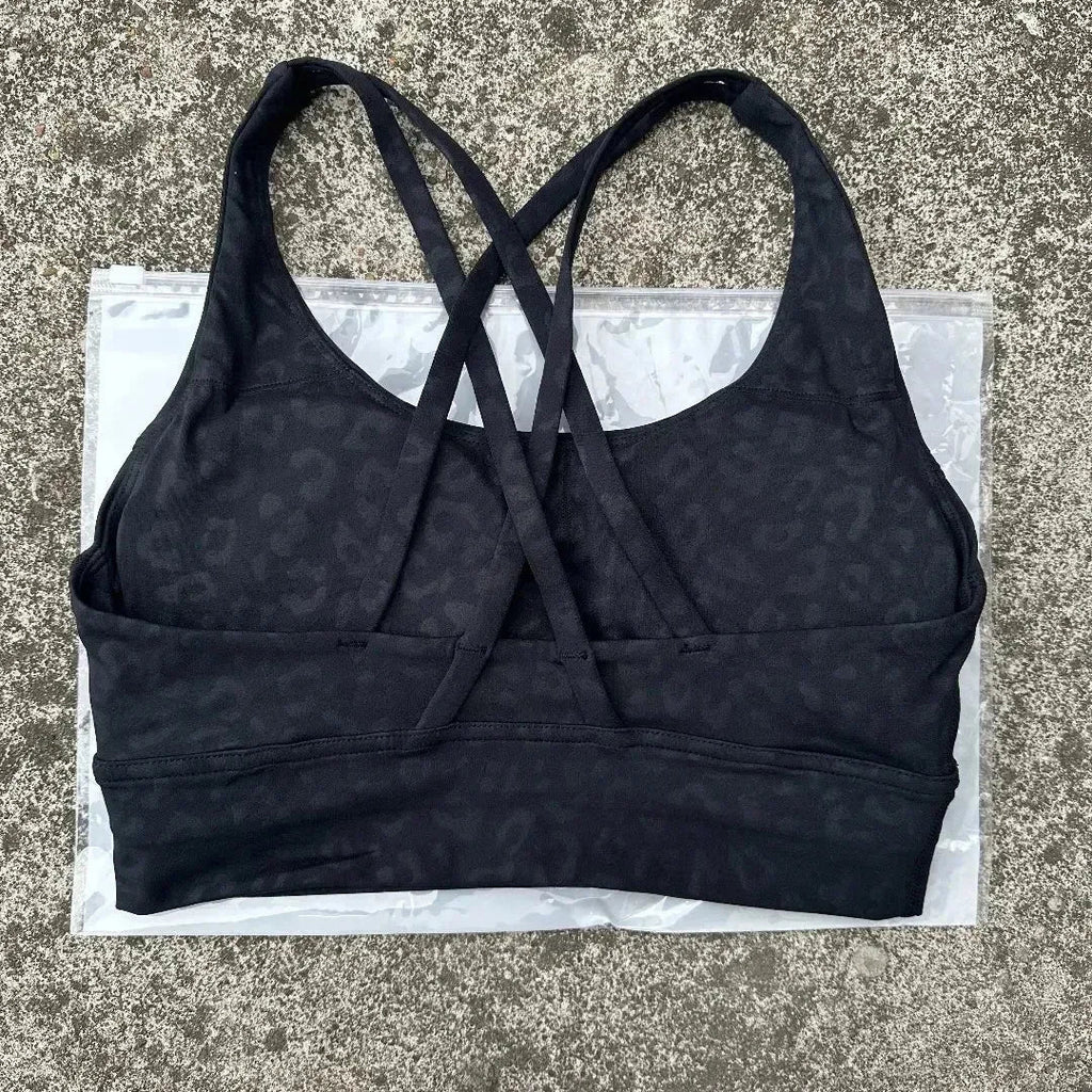 Solid Color Women Cross Fitness sport Bra soft high strength Tight Top Comprehensive Training Gym Yoga Underwear With Chest Pad