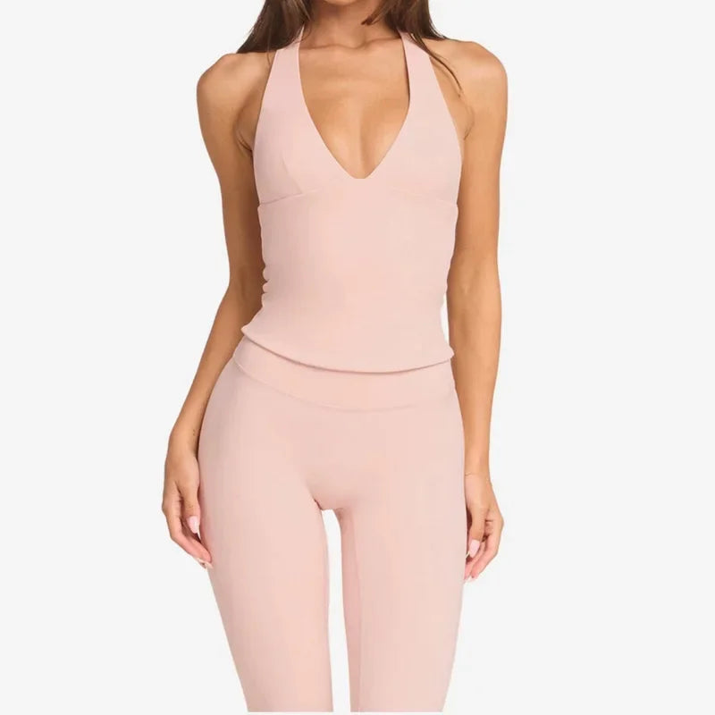 Woman Top Gym Impact Halter Top
