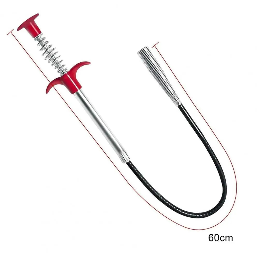 60-300cm Steel Wire Pipe Unclogger Hair Drain Clog Remover Tool Push-type Shower Tub Toilet Clogged Drains Opener Cleaning Tool 