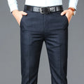 Business Men's Casual Suit Pants Solid High Waist Straight Classic Style Plus Size