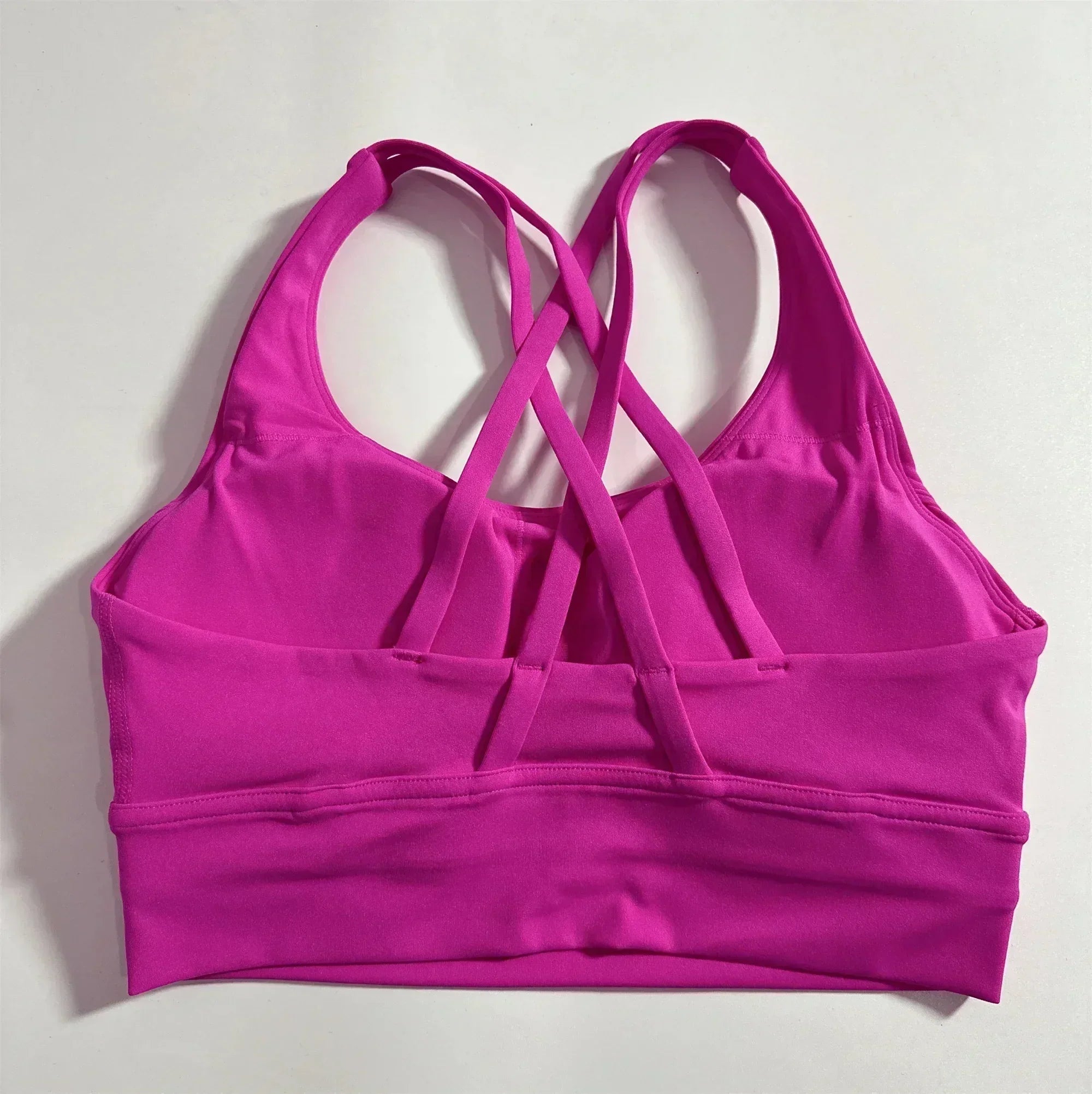 Solid Color Women Cross Fitness sport Bra soft high strength Tight Top Comprehensive Training Gym Yoga Underwear With Chest Pad