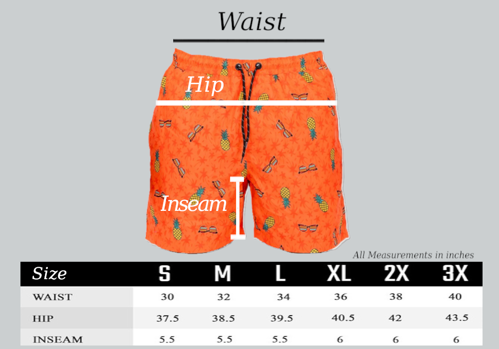 Men's Red White & Blue American Flag Swim Shorts Trunks