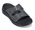 CALTO - X1661 - 2 Inches Taller (Iron Gray Buckle) - Dual Adjustable Buckle Sandals