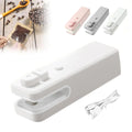 Mini Bag Sealer 2024 New 2 in 1 Heat Sealer with Cutter USB Rechargeable Mini Sealing Machine Heat Seal Tool Portable Vacuum Food Sealer Bag Sealing Machine for Snack Bags(White1pcs)